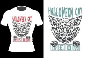 gelukkig halloween hondenkattengif t-shirtontwerp vector