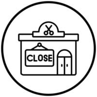 pictogramstijl winkel sluiten vector