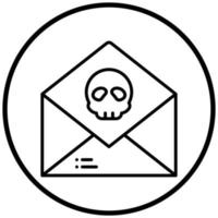 virus e-mail pictogramstijl vector