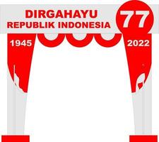 indonesië onafhankelijkheidsdag poort vector
