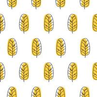 herfst naadloos patroon met bladeren. abstract geel bloemen naadloos patroon vector