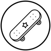 skateboard pictogramstijl vector