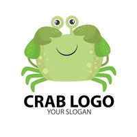 groen krab dier wild symbool logo ontwerp vector