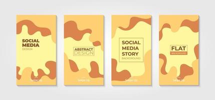 verzameling verhaalsjablonen voor sociale media. abstract creatief ontwerp. unieke bewerkbare dynamische achtergrond geschikt voor het delen van uw idee of bedrijf op sociale media. vector