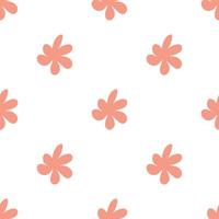 bloemen naadloos vectorpatroon met bloemen. lente flora. eenvoudige handgetekende kinderstijl. mooie ditsy voor stof, textiel, behang. digitaal papier op witte achtergrond vector