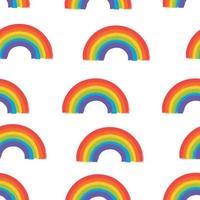 LGBT-regenbogen naadloos patroon. symbool lhbt-cultuur. kleur pictogram lgbt-vlag. trots maand. vectorillustratie op witte achtergrond vector