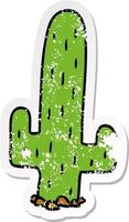 noodlijdende sticker cartoon doodle van een cactus vector