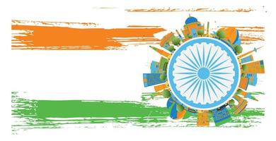 happy indiase republiek dag banner. vector