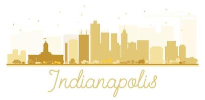 Indianapolis stad skyline gouden silhouet. vector