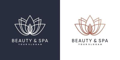 beauty en spa-logo met beauty lotus concept premium vector deel 5.