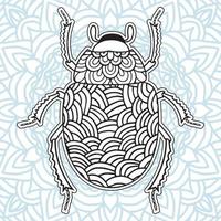 insecten mandala kleurplaten. vector