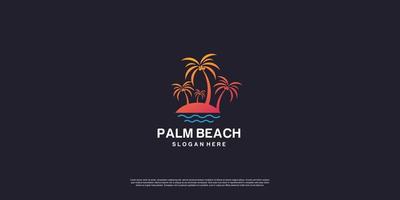 palm beach-logo met creatief concept premium vectordeel 4. vector