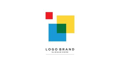creatief modern logo voor bedrijf, technologie, vorm, kleurrijk premium vectordeel 3. vector