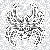 insecten mandala kleurplaten. vector