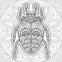 insecten mandala kleurplaten. vector