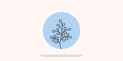 natuur laat logo-collectie met minimalisme concept premium vector deel 6