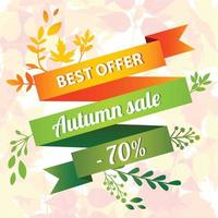 beste aanbieding herfst verkoop concept achtergrond, cartoon stijl vector