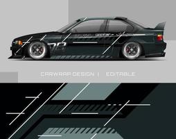 autowrap ontwerp modern race-achtergrondontwerp voor voertuigwrap, racewagen, rally, enz. vector