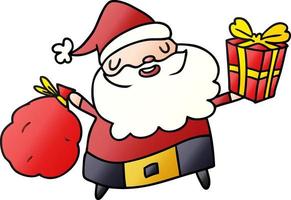 kerstverloop cartoon van kawaii santa vector