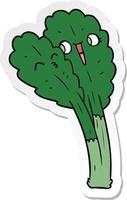 sticker van een cartoon saladebladeren vector