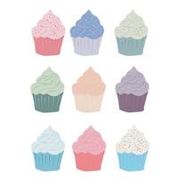 cupcake vectorillustratie geïsoleerd op een witte achtergrond, cupcake clip art vector