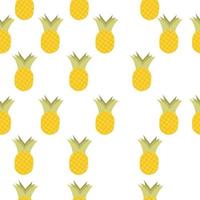 platte ontwerp vectorillustratie van ananas op witte achtergrond vector