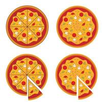 vector pepperoni pizza slice