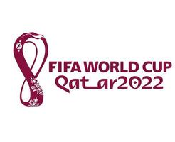 mondial fifa world cup qatar 2022 officieel logo kampioen symbool ontwerp abstracte vectorillustratie vector