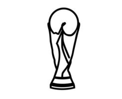 fifa world cup trofee mondiaal kampioen symbool ontwerp vector abstracte illustratie zwart-wit