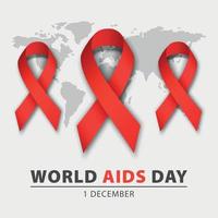 wereld aids dag concept achtergrond, realistische stijl vector