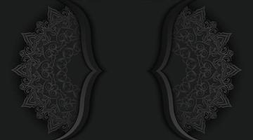 ontwerp vector, zwarte achtergrond met mandala