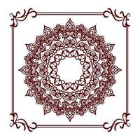 vector mandala met vintage frame