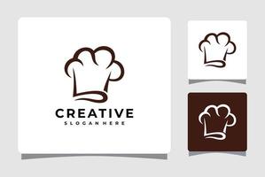 chef-kok hoed restaurant logo sjabloonontwerp inspiratie vector