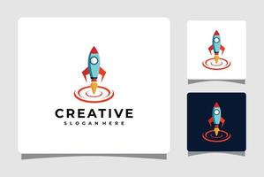 creatieve raket logo sjabloonontwerp inspiratie vector