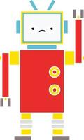 egale kleur retro cartoon robot vector