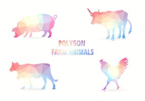 Gratis Polygon Farm Animals Vector