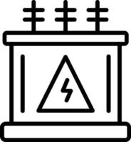 transformator lijn icoon vector