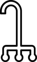 wandelstok lijn pictogram ontwerp vector