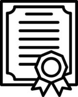 diploma vector lijn icoon