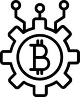 cryptocurrency vector lijn icoon