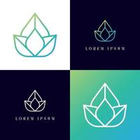 elegante bloem ornament logo ontwerpsjabloon - cosmetica vector monogram