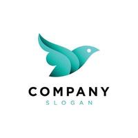 vliegende vogel premium logo ontwerp vector