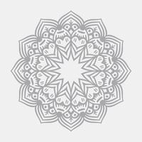 decoratieve luxe sier mandala ontwerp achtergrond illustratie vector