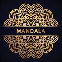 luxe gradiënt mandala ontwerp premium vector met gouden kleur.