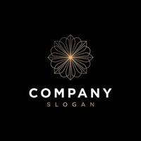 luxe elegante bloem logo mark pictogram ontwerp vector