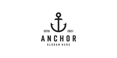 anker nautisch zeehondenlogo-ontwerp vector