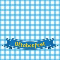 blauw en wit geruit naadloos patroon. duits bierfestival. vectorontwerpsjabloon voor wenskaarten, uitnodigingen, reclamebanners, enz. vector