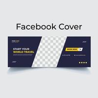 reis facebook omslagontwerp vector