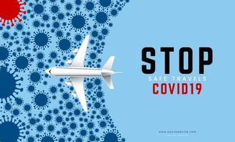 stop covid-19 concepten en werk vanuit huis vector