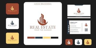 onroerend goed logo en zakelijke branding sjabloonontwerp inspiratie vector